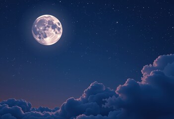 Wall Mural - moon and clouds