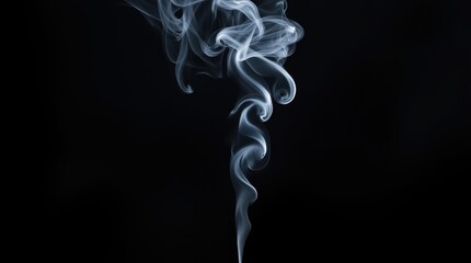 Wall Mural - a spiral of smoke rising upwards, with its density and form constantly shifting. the thick, dark spi