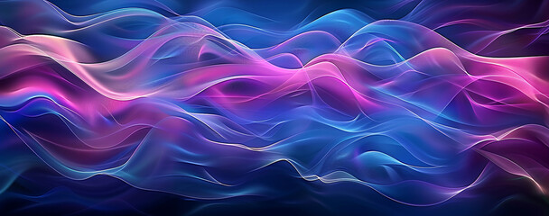 Abstract background with colorful curves and waves