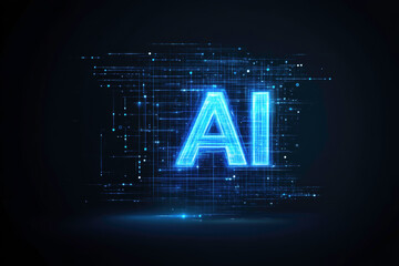 AI icon, machine learning concept