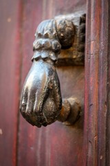 Vintage hand-shaped door knocker