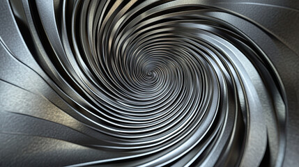 Mesmerizing pattern of swirling steel waves creates captivating visual effect