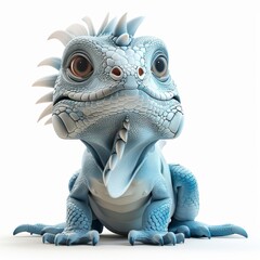 Cute 3D Iguana Character Icon for Creative Projects