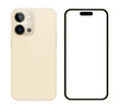 © rvlsoft - Smart Phone with blank screen on transparent background. Realistic vector illustration, for graphic and web design