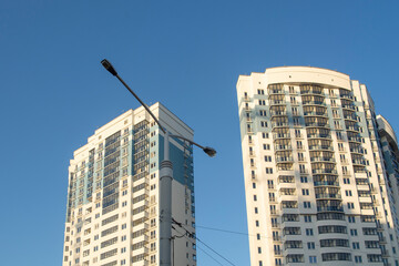 modern residential buildings, Dzerzhinsky Street, Minsk, Belarus