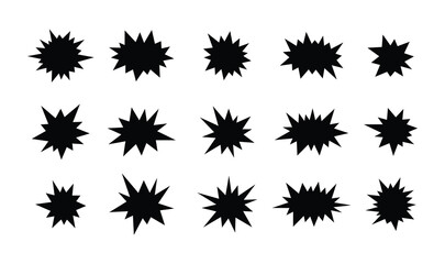 spiky shapes icon set