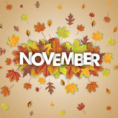 Wall Mural - autumn foliage explosion november cover