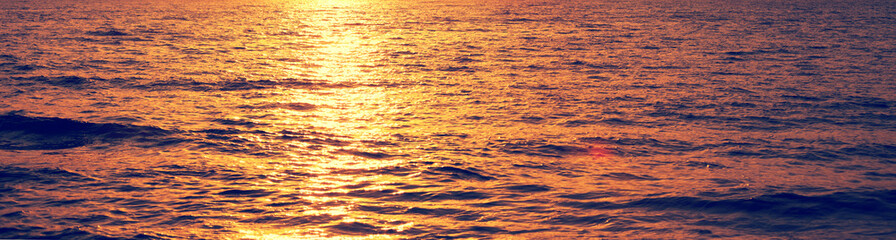Wall Mural - seascape at sunset. natural abstract background. horizontal banner