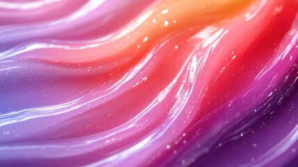 Wall Mural - bright rainbow gradient blending smoothly from red to violet with a high-gloss finish