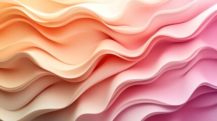 Wall Mural - smooth gradient waves with soft transitions in warm pastel colors
