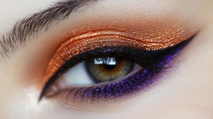 Deep purple fading into vibrant orange with a subtle metallic sheen