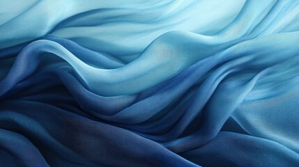 Wall Mural - gradient of deep indigo blue transitioning to a soft teal with smooth curves