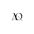 © abstyls - AQ monogram logo design letter text name symbol monochrome logotype alphabet character simple logo