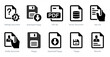 © popcornarts - A set of 10 mix icons as settings document, download floppy, pdf file