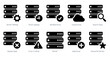 © popcornarts - A set of 10 mix icons as server setting, drive update, verified drive