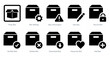 © popcornarts - A set of 10 mix icons as drop box, box setting, box information