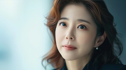 Aufkleber - Korean CEO woman. in the office.