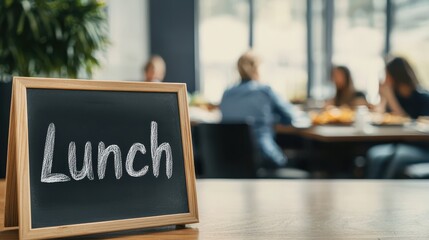 A chalkboard sign written 