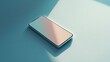 © musa - Modern smartphone on blue background with soft light.