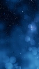 starry night sky with a dreamy bokeh effect. deep blue hues create a serene, cosmic atmosphere perfe