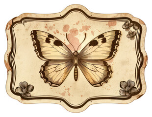 Wall Mural - PNG A butterfly shape ticket accessory buckle.