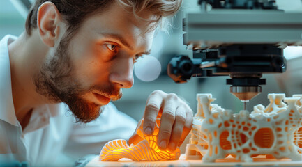 Aufkleber - Engineer with digital manufacturing, mainly 3D printing in the learning process.