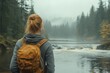 © Premium Illustration - Trail Hiking Boots. Forest bathing Intrusive thought Waterproof backpack Influencer search engine Water positive Grow therapy Wanderlog Trip cbd Munch ai 1440 Daily Digest Woman hiker with exploring