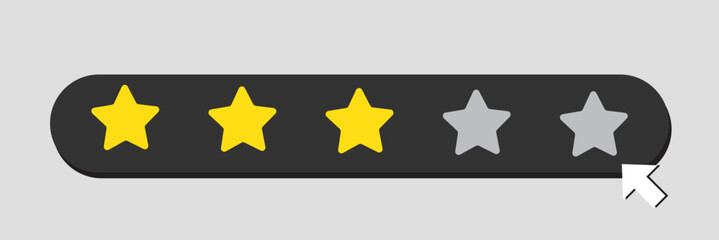Wall Mural - four and half stars, customer quality symbol, vector product rating review flat icon for hotel, rest