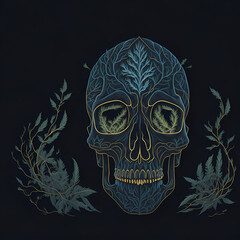 Horror skull background