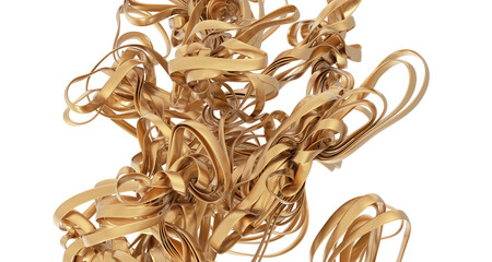Aufkleber - Shiny yellow leaf gold foil texture