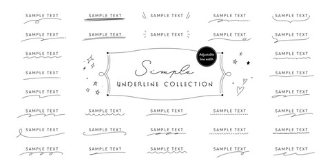 Wall Mural - handwritten simple underline vector material