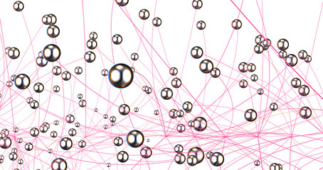 Fototapete - Concept of Network, internet communication. 3d illustration