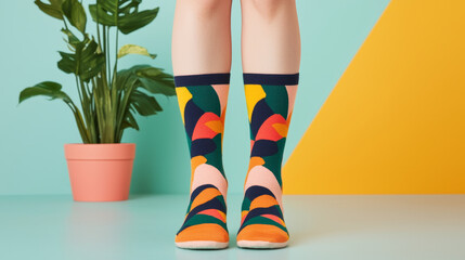 Vibrant and stylish sock fashion embrace unique patterns and colors for a fun look