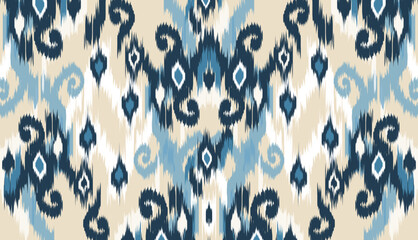 Wall Mural - geometric ethnic vintage texture vector art design. textile fashion pattern line ikat seamless pattern and batik fabric texture asian background wallpaper geometry indian. Ethnic abstract ikat art .