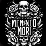 Memento Mori gothic ornament design with skulls and roses