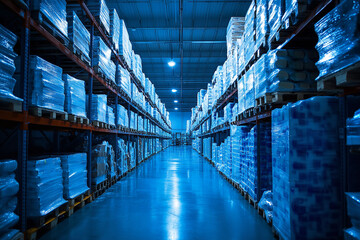 Poster - Cold Storage Warehouse Storing Refrigerated Goods in Steel Structure  