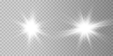 Wall Mural - glow light effect. star burst with sparkles.sun.