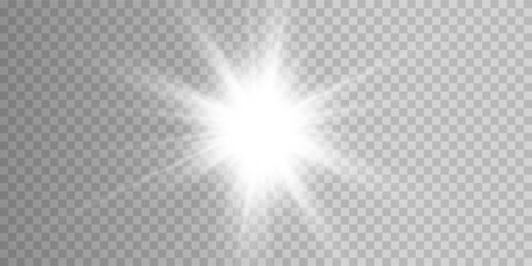 Wall Mural - glow light effect. star burst with sparkles.sun.