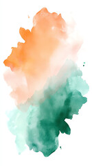 Wall Mural - Elegant watercolor blends of orange and green for creative design inspiration