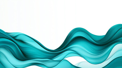 Wall Mural - Flowing waves of turquoise a serene abstract design for modern aesthetics