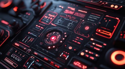 Futuristic Cyberpunk Inspired User Interface Kit