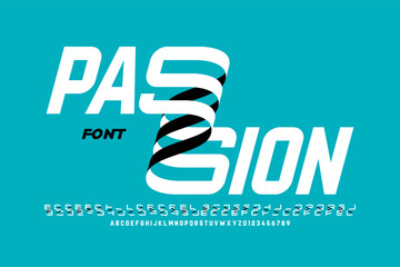 Wall Mural - passion. modern font design with some alternate letters, alphabet and numbers vector illustration