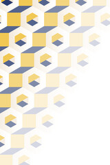 Wall Mural - 3d yellow and blue hexagonal pattern design element