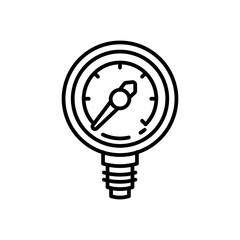 Wall Mural - Manometer Outline Icon, Vector illustration
