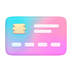 Poster - Credit card icon  png sticker, 3D gradient design, transparent background