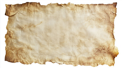 Wall Mural - old blank paper isolated on white background.