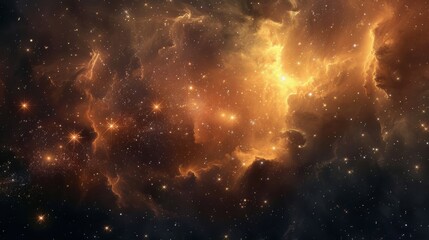 Wall Mural - realistic nebula surrounded by stars and cosmic dust in a deep space background