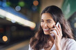 © peopleimages.com - Train, subway and happy woman with phone call for talking, commute or conversation at station. Travel, listen or worker in city with smile on mobile for discussion on railway trip or public transport