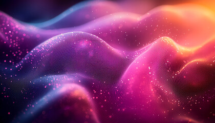 Wall Mural - glowing nebula in dark space, futuristic science illustration generated by ai