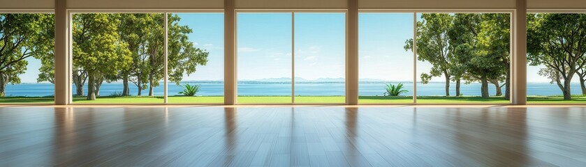 Poster - Empty Room with Ocean View.